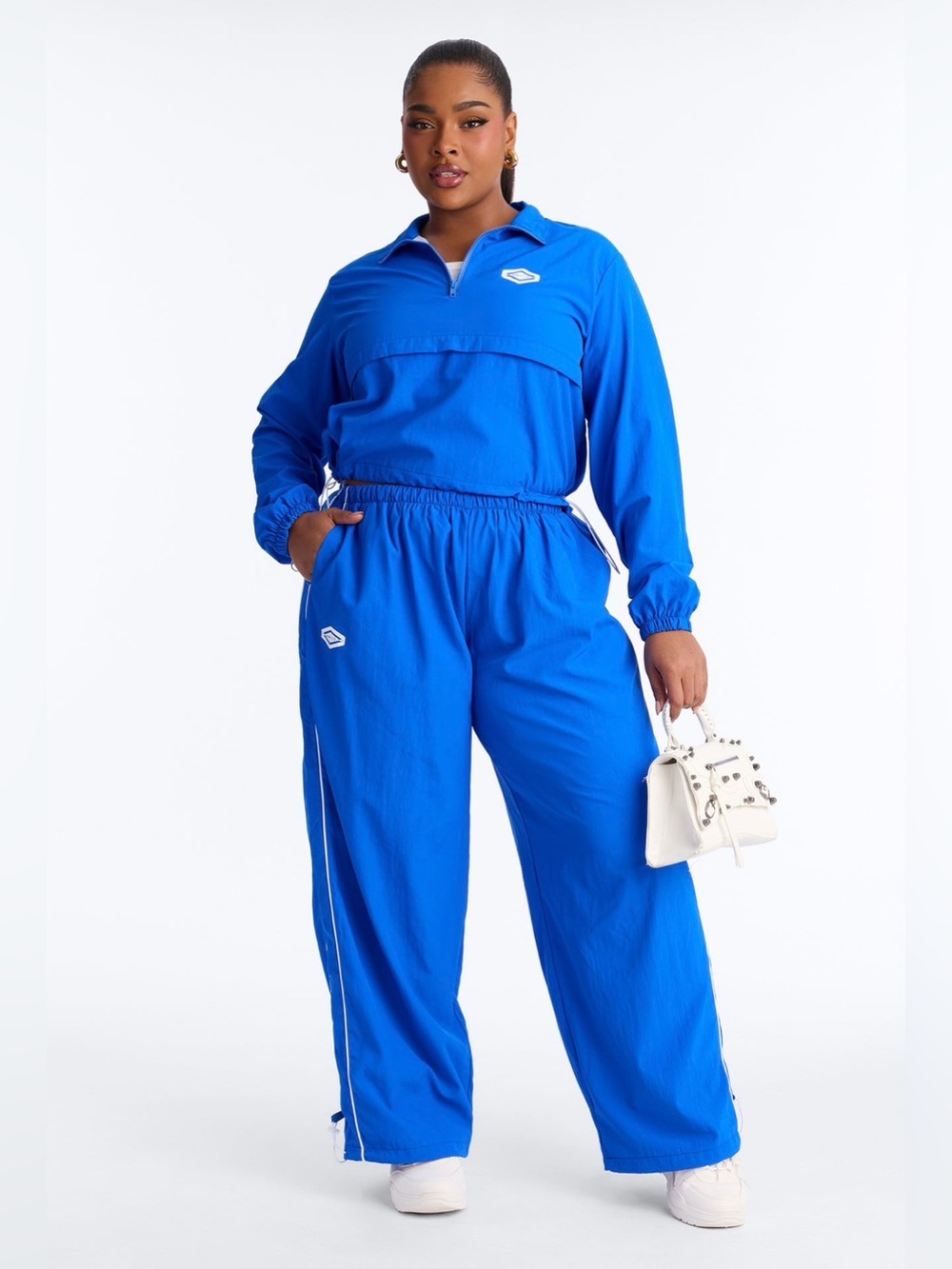 Fashion Nova Royal Blue Track Suit Sz Med NWT